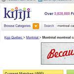 Aper�u du site Kijiji Montr�al