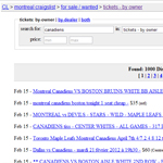 Aper�u du site Craiglist Montr�al